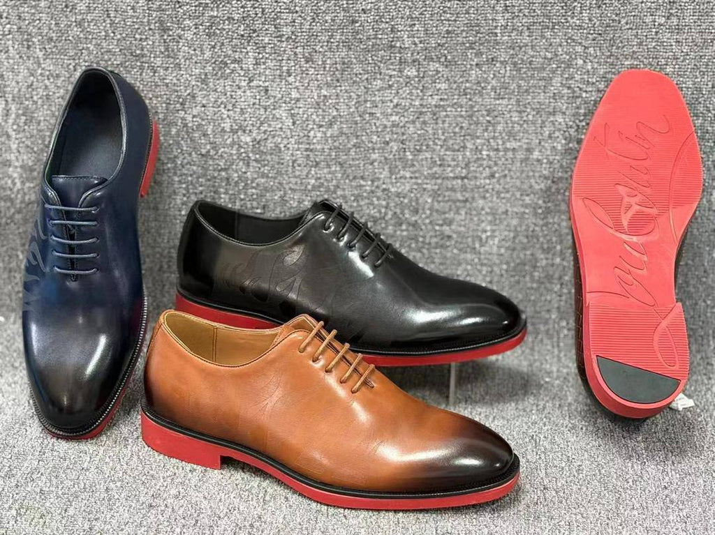 Chaussures homme luxe semelle rouge – Élégance moderne B-1688